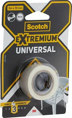 Zdjęcie produktu dla Scotch 7100206491 Scotch Extremium™ Universal Gewebeband weiß 19,0 mm x 3,0 m 1 Rolle