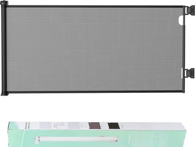 Obrázek produktu pro COMOMY Zatahovací dětská branka na schody, branka pro psy 0-140 cm pro vchodové dveře a chodby, bezpečnostní branka pro děti a domácí zvířata, černá