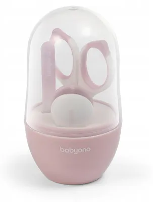 Imagen del producto de Kit de cuidado de uñas para bebés Babyono, que incluye tijeras, cortaúñas y lima