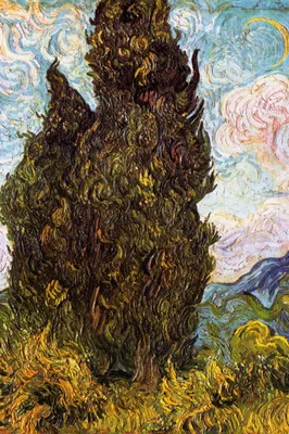 Obrázek produktu pro Vincent Van Gogh Kunstdruck Bild - Zypresses, 1889 (120 x 80 cm)
