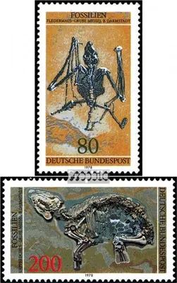 Produktbild von Briefmarken BRD (BR.Deutschland) 1978 Mi 974-975 (kompl.Ausgabe) gestempelt Fossilien