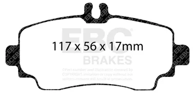 Immagine prodotto di EBC Kit pastiglie freno ULTIMAX2 Anteriore Mercedes-Benz 1684200720