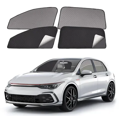 Produktbild von Sonnenschutz für die Seitenfenster des VW Golf 8 2020-2023, magnetischer Sichtschutz für die Autoscheibe, Verdunkelung, Sonnenblende mit UV-Schutz, atmungsaktiv, ideal zum Schlafen im Auto oder beim Camping.