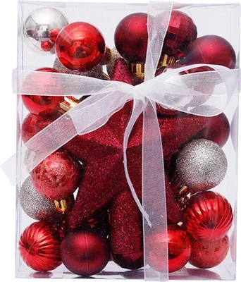 Produktbild von 30 Stück Weihnachtskugeln – bruchsichere Christbaumkugeln, Dekoration für Feiertage, Weihnachten, Hochzeit, Party