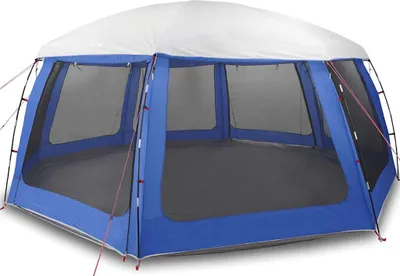 Produktbild von vidaXL Poolzelt mit abnehmbarem Überzelt Netzwänden Azurblau 690x690cm