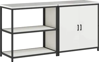Immagine prodotto di Set di contenitori da cucina vidaXL HATTEM, 2 pezzi, bianco