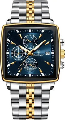 Produktbild von Watch Herren-Armbanduhr, wasserdicht, Leuchtend, Edelstahl, Chronograph, Datum, Business, Freizeit, Quarz, Herrenuhren