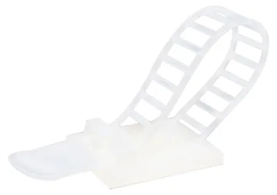Produktbild von 20 Stück selbstklebende Kabelbinder – Verstellbare Kabelclips, weiß