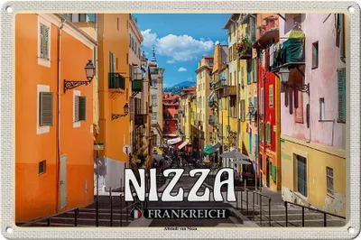 Produktbild von Blechschild Reise 30x20cm Nizza Frankreich Altstadt von Nizza