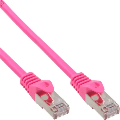 Produktbild von InLine® Patchkabel, SF/UTP, Cat.5e, pink, 2m