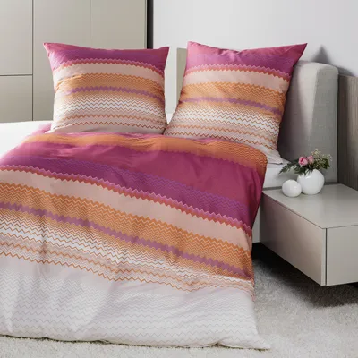Produktbild von Janine Mako-Satin Bettwäsche moments 98120 pink koralle 135x200 cm + 80x80 cm
