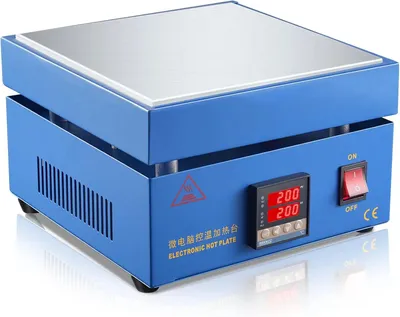 Produktbild von PCB Vorheizstation - Digitale Heizplatte 200 x 200 mm - Konstante Temperatur - Hohe Präzision - LCD-Anzeige - Für Leiterplatten- und Platinenreparatur