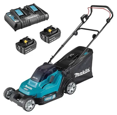 Image de Tondeuse à gazon MAKITA DLM432PT2 (2x18V) 43cm (2x5Ah)