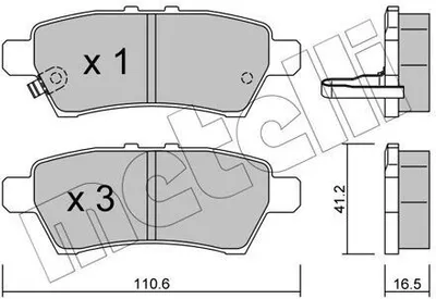 Produktbild von METELLI Bremsbeläge Satz Hinten Bremsklötze für NISSAN Pathfinder III (R51) 22-0744-0