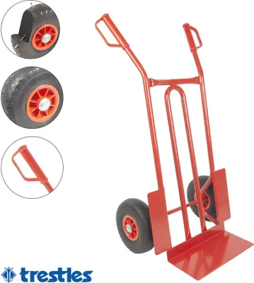 Produktbild von TRESTLES S01 Rot Sackkarre | Stahlgestänge | pannensicheres PolyurethanRad |  250 kg Tragkraft
