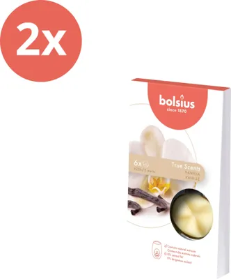 Obrázek produktu pro Bolsius - True Scents - voskové taveniny - 6 kusů v balení - vanilka - hodnotné balení - 12 kusů - 2 balení