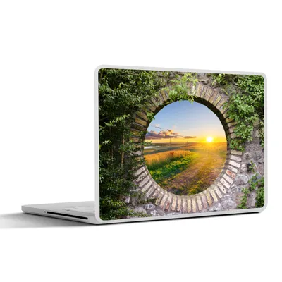 Produktbild von MuchoWow® Laptop Aufkleber Sticker Cover Landleben - Ausblick - Sonne 30x22 cm - Laptop-Sticker