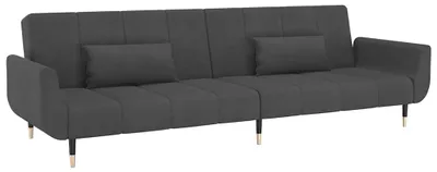 Obrázek produktu pro vidaXL Rozkládací pohovka pro 2 osoby se 2 polštáři Dark Grey Velvet