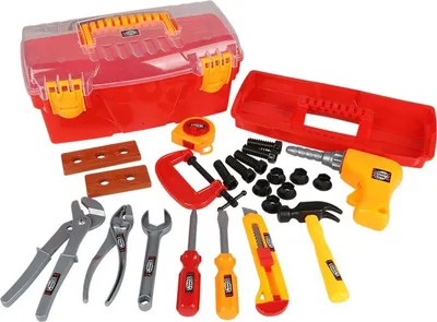 Image de Set d'outils pour enfants 24 pièces Coffre à outils Caisse à outils Atelier