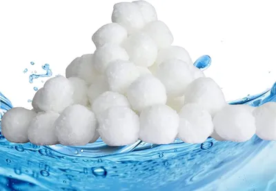 Produktbild von Hengda Filter Balls 1400g weiß, Filterbälle für Pool, Schwimmbad, Filterpumpe, Aquarium Sandfilter, ersetzen 25 kg Filtersand