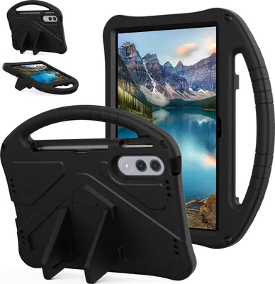 Obrázek produktu pro Dětské pouzdro pro Lenovo Xiaoxin Pad Pro GT 11,1" 2025, EVA lehké nárazuvzdorné pouzdro s skládacím stojánkem a rukojetí černé