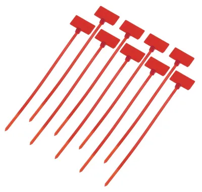 Immagine prodotto di 250 fascette stringitubo con etichetta - 4x150mm in nylon, adatte per uso interno ed esterno