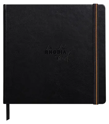 Produktbild von Rhodia Touch Book, Skizzenbuch 20 Bl extraweiß 250g, 15x15 cm Schwarz 116176C