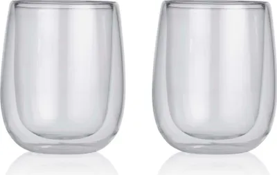 Produktbild von GOURMETmaxx Latte Macchiato Thermogläser - 2er-Set 350ml Doppelwandige Thermo Gläser Latte Macchiato Kaffee Tee Cocktail Thermoglas Becher Kaffeeglas