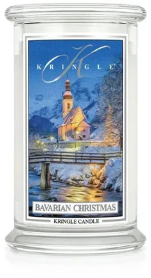 Immagine prodotto di Candela profumata Kringle Candle, tema "Natale bavarese", grande, con due stoppini (624 g)