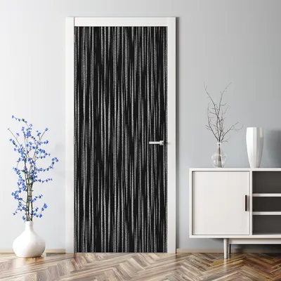 Produktbild von Dekorative Türposter selbstklebend Wandaufkleber Türaufkleber Blume golden schwarz 70 x 200 cm