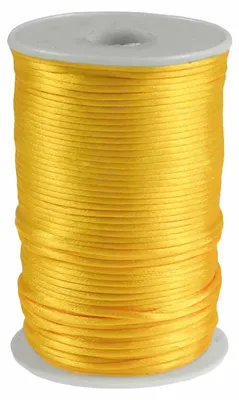 90m Satinschnur Ø2mm, 100% Polyester gelb