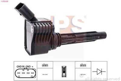 Image de EPS 1.970.630 Bobine d'allumage pour VW Golf VII berline (5G1, BQ1, BE1, BE2), Polo berline (6R1, 6C1), Passat Variant (3G5, CB5), Golf VII Variant et T-Roc