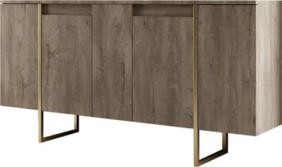 Immagine prodotto di Skye Decor, Luxe - Noce, Oro, Set di mobili per soggiorno, 100% PANNELLI DI PARTICELLE RIVESTITI IN MELAMMINA, Noce, 160 x 35 x 80 cm