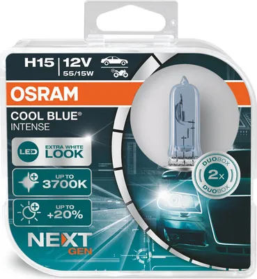Obrázek produktu pro 2x žárovky OSRAM COOL BLUE INTENSE H15 55/15W do světlometů