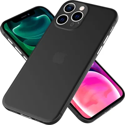 Obrázek produktu pro NALIA Extrémně tenké pevné pouzdro pro iPhone 13 Pro, průhledné, 0,3 mm, černé