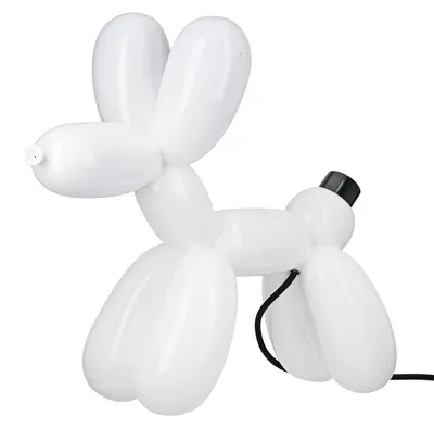 Produktbild von Gilde Tischleuchte, Ballonhund, "Scotty", Kunstharz, weiß, VE 1, L. 16 cm, B. 41 cm, H. 35.5 cm 58146 4063387581469