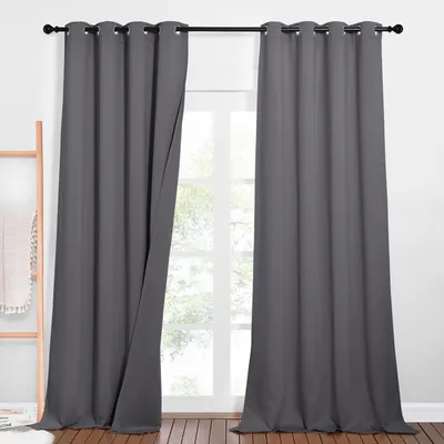 Obrázek produktu pro Zatemňovací závěsy 100% - Akusticky izolující závěsy - 2 kusy - 132x240cm