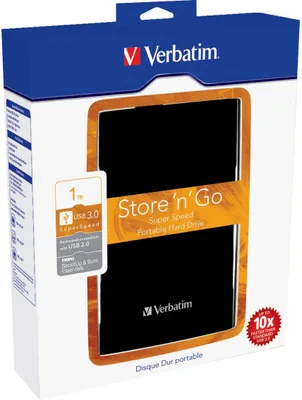 Image de Verbatim Store 'n' Go 2,5" 1TB disque dur externe, USB 3.0