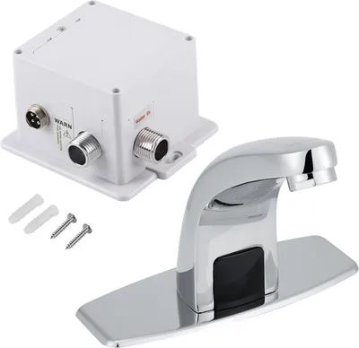Produktbild von Automatischer Infrarot-Sensor-Wasserhahn für Küche und Badezimmer, Spüle, Kaltwasserhahn mit Steuerkasten