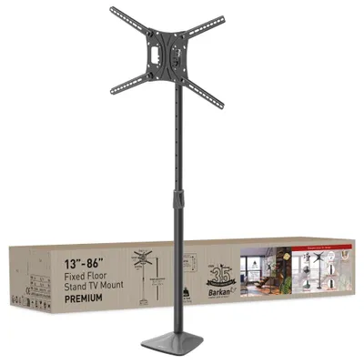 Image de Support mural inclinable et réglable en hauteur pour téléviseur, compatible avec les écrans de 13 à 86 pouces, capacité de charge jusqu'à 56 kg