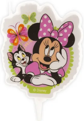 Produktbild von dekora - Minnie Mouse 2D Kerze - Kindergeburtstagstorte - 7,5 cm