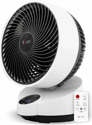 Produktbild von X4-LIFE Fan Pinguin Deluxe mit Touch-Display und Fernbedienung - 90° Neigung - Stromsparender Ventilator - Kippsicher - Wohnzimmer, Küche, Schlafzimmer für alle Räume bis 20m²