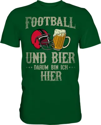 Produktbild von American Football und Bier T-Shirt – Bottle Green / S