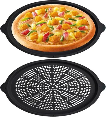 Produktbild von Silikon Pizzaform, 2er Set, Vaatwasserfest, Antibakteriell, Pizzateller Für Haushalt, Picknick, Tortenbacken