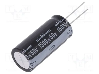 Produktbild von 1x Kondensator: elektrolytisch 1500uF 50VDC THT Ø18x40mm ±20% UKL1H152MHD Elektro