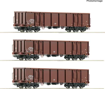 Image de Roco 6600103 Coffret de 3 wagons de marchandises ouverts, DR