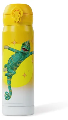 Produktbild von AWAVE® Die Schule der Magischen Tiere Trinkflasche 380 ml Edelstahl | Gelb, Caspar