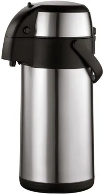 Produktbild von Famanu Isolierkanne mit Pumpmechanismus - 3L Thermoskanne mit Tragegriff und doppelter Wand