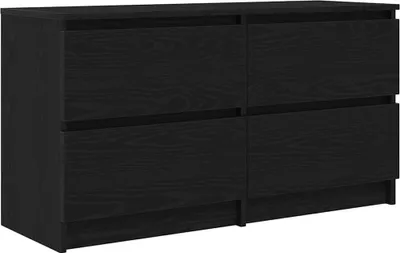 Produktbild von vidaXL TV-Schrank Schwarz 100x35x54 cm Holzwerkstoff
