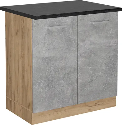Image de Meuble bas sous-évier Vicco R-Line Béton 80cm , PT Anthracite, Model 53967